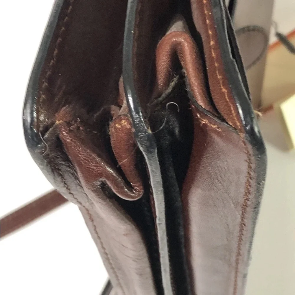 Gianni Conti Vera Pelle Genuine Leather Briefcase Messenger Bag With Key